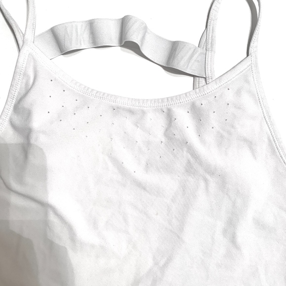 Nike White Tank Top w/ Deep V Back - Picture 7 of 8